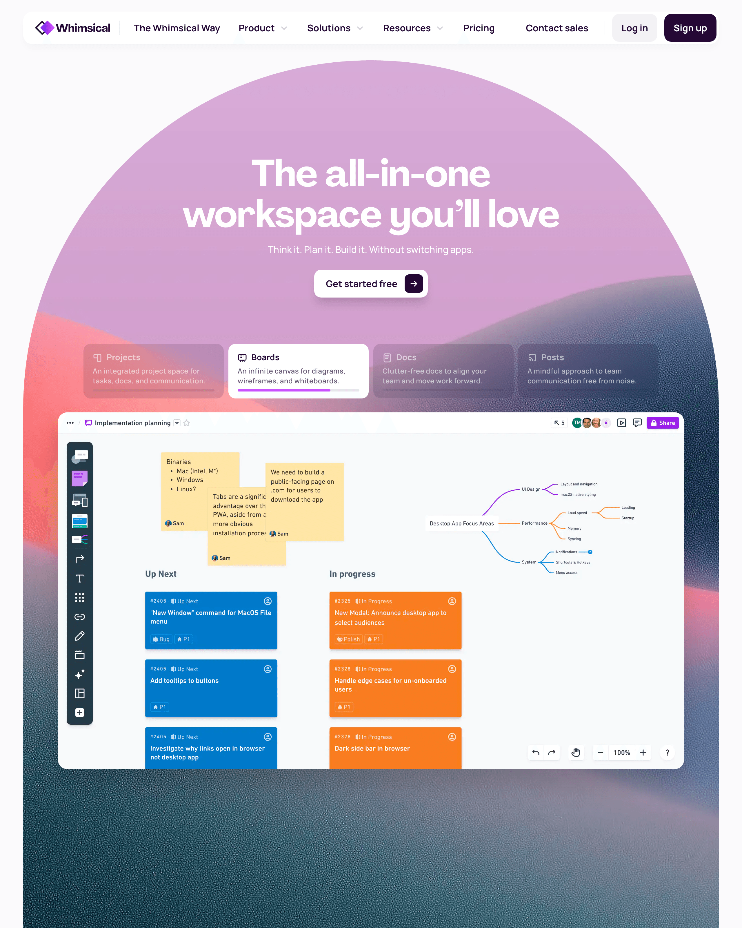 Website screenshot of whimsical.com generated by Urlbox